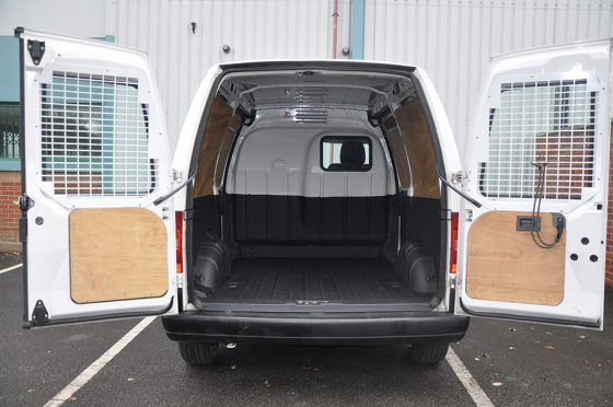 floor and half sides LINE-X van lining