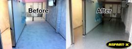 ASPART-X polyaspartic floor before and after