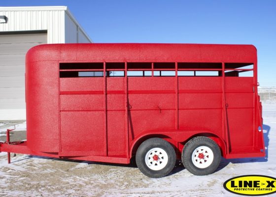 Horse Trailer with LINE-X exterior