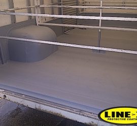 Hygiene van with LINE-X spray-on van lining
