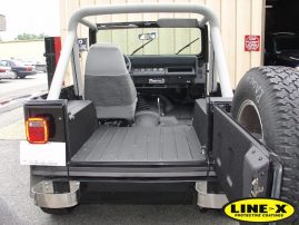 Jeep Wrangler with LINE-X load liner