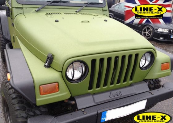 Jeep with full LINE-X body