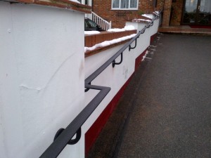 Line-x warm touch railing