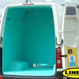 VW Crafter with LINE-X van liner