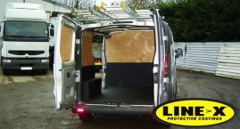 Window cleaning van with LINE-X waterproof seal 2