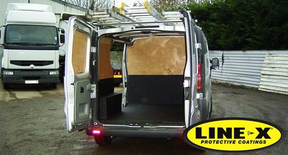 Window cleaning van with LINE-X waterproof seal 2