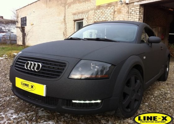 audi tt fully coated with LINE-X
