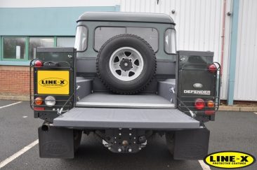 Land Rover Defender grey LINE-X load liner