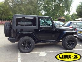 jeep with LINE-X roof