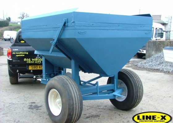 spreader restored and protected with LINE-X