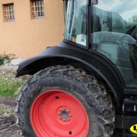 tractor wheel arch protected with LINE-X